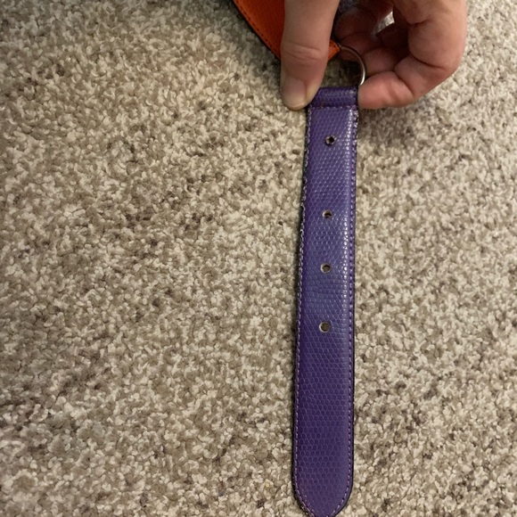 Plus- 100% leather- 80’s color block leather belt, A.D.R., ladies XL, plus size - Picture 6 of 16